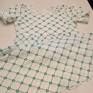 Glamorous Curve White and Green Dress